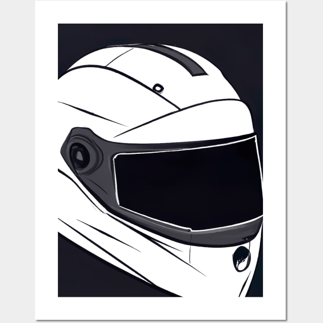 Motorcycle Helmet Wall Art by maxcode